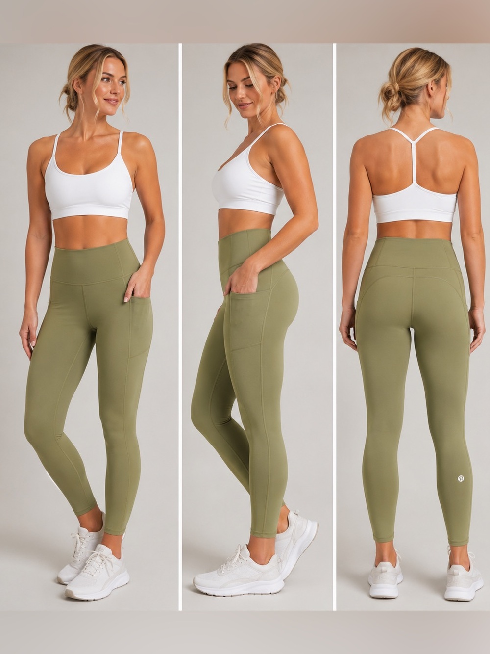 Lululemon Fast and Free High-Rise Tight 25"
Bronze Green size 10